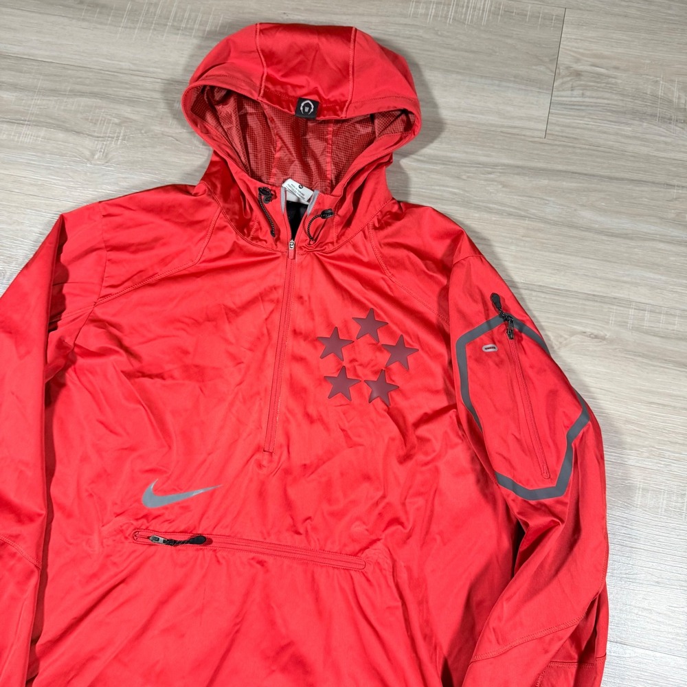 Nike‎ Field General Fly Rush 1/2 Zip Jacket 5 Stars Zip Pockets Size Medium